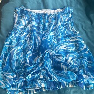 Cache Blue and White Blouse